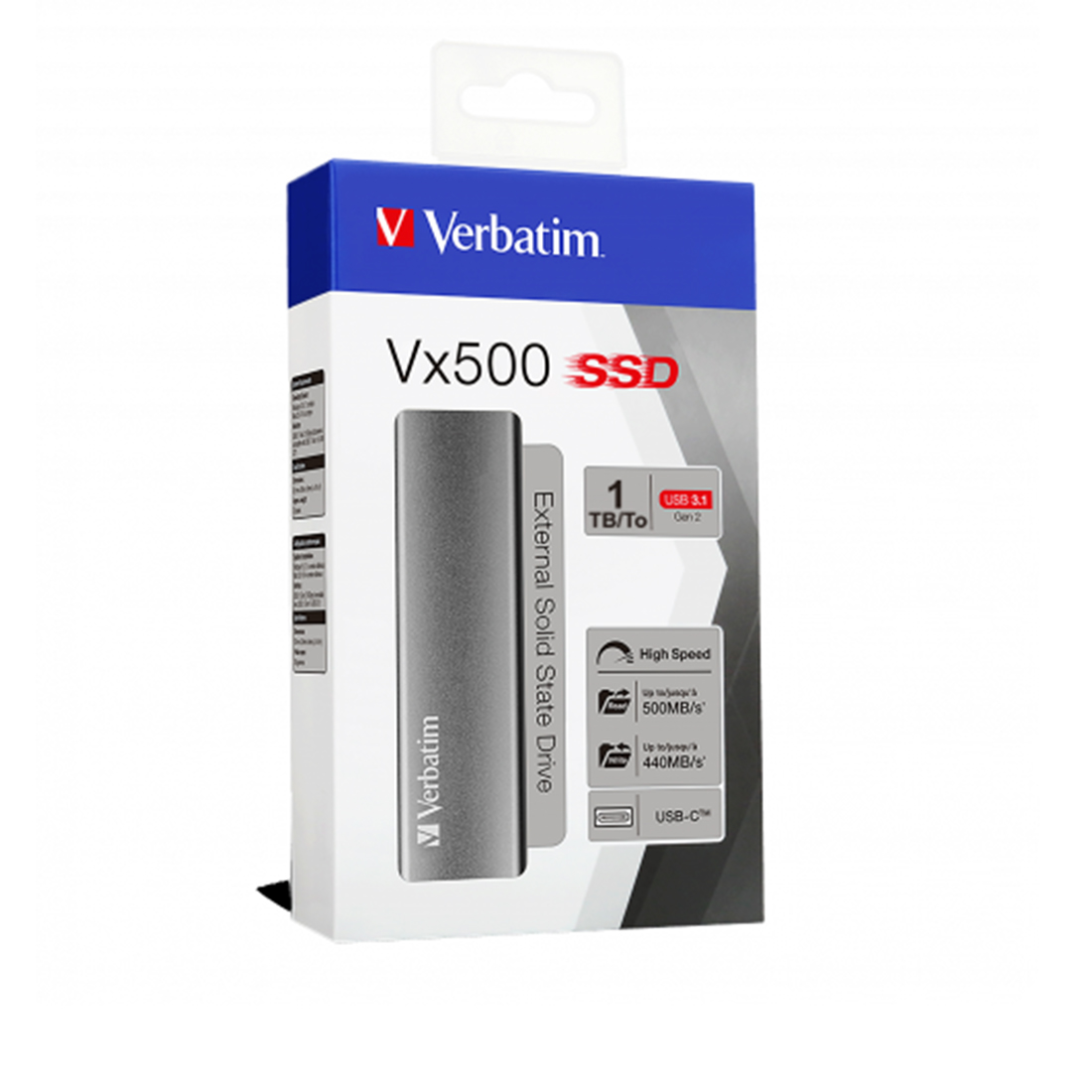Внешний SSD диск Verbatim VX500 47444 1TB Серый