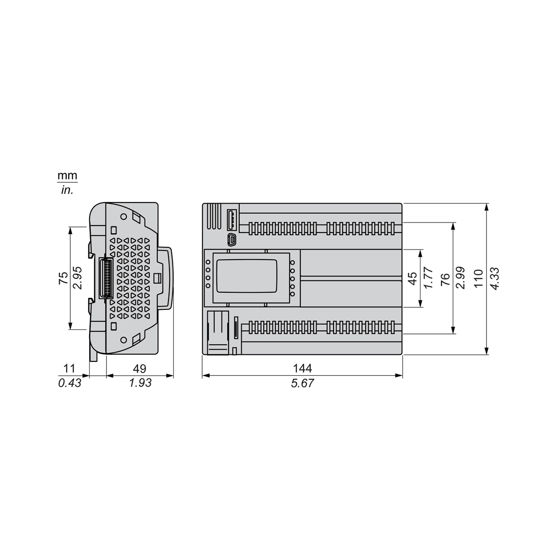 ПЛК М172 SE TM172PDG28R, M172 дисплей 28 I/O ETH 2 MODBUS