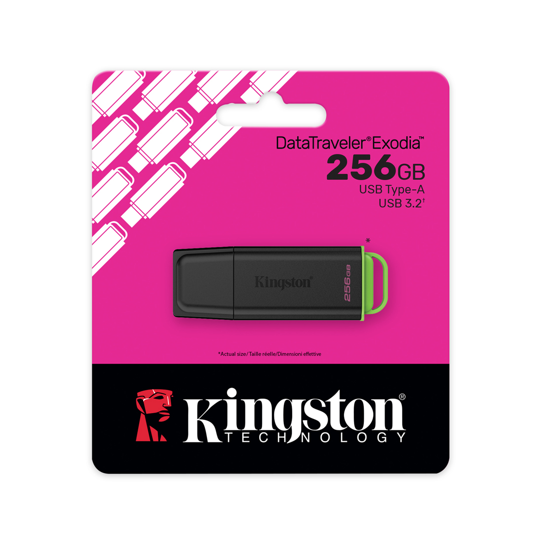 USB-накопитель Kingston DTXG2/256GB 256GB Чёрный/Зелёный