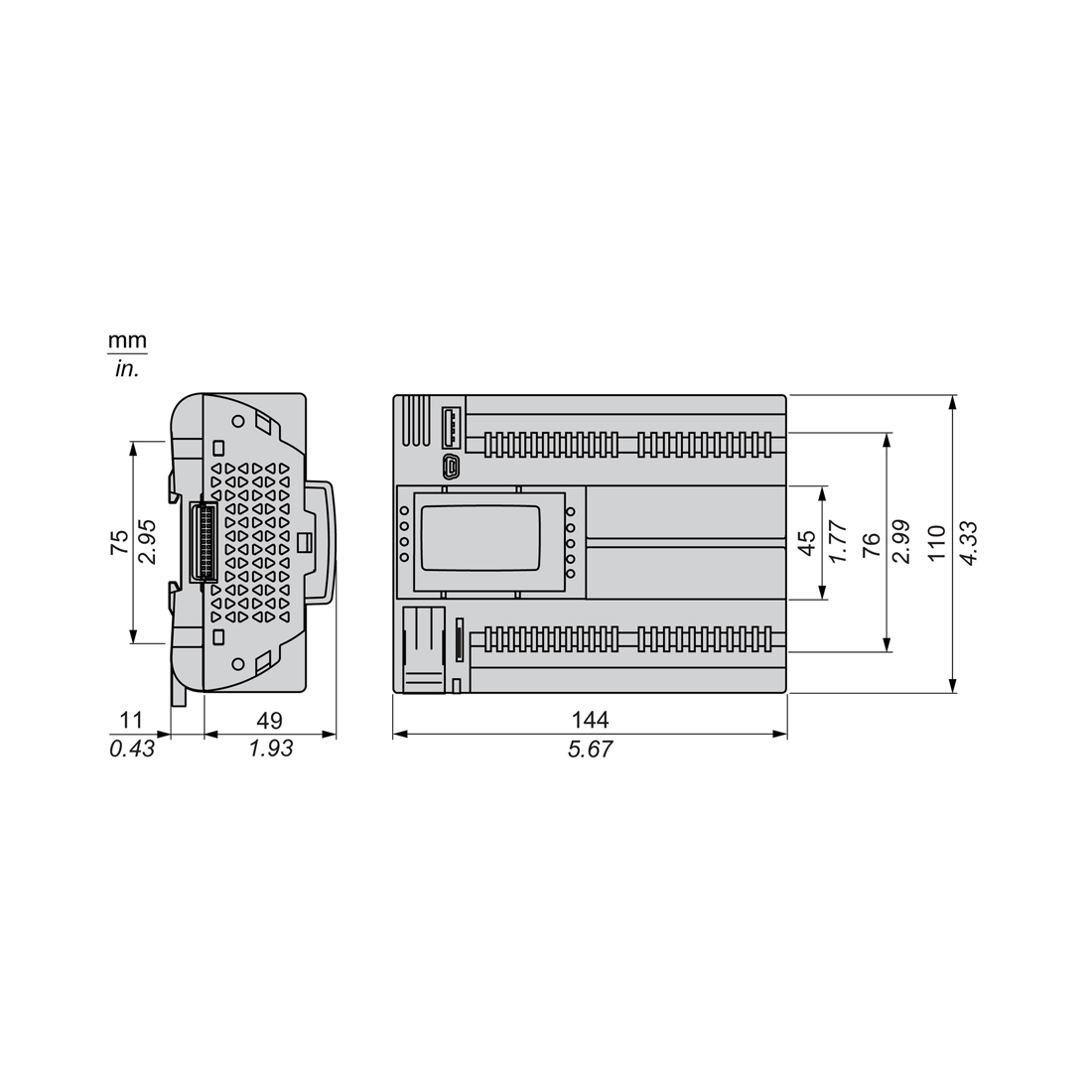 ПЛК М172 SE TM172PDG28RI M172 дисплей 28 I/O ETH 2 RS485
