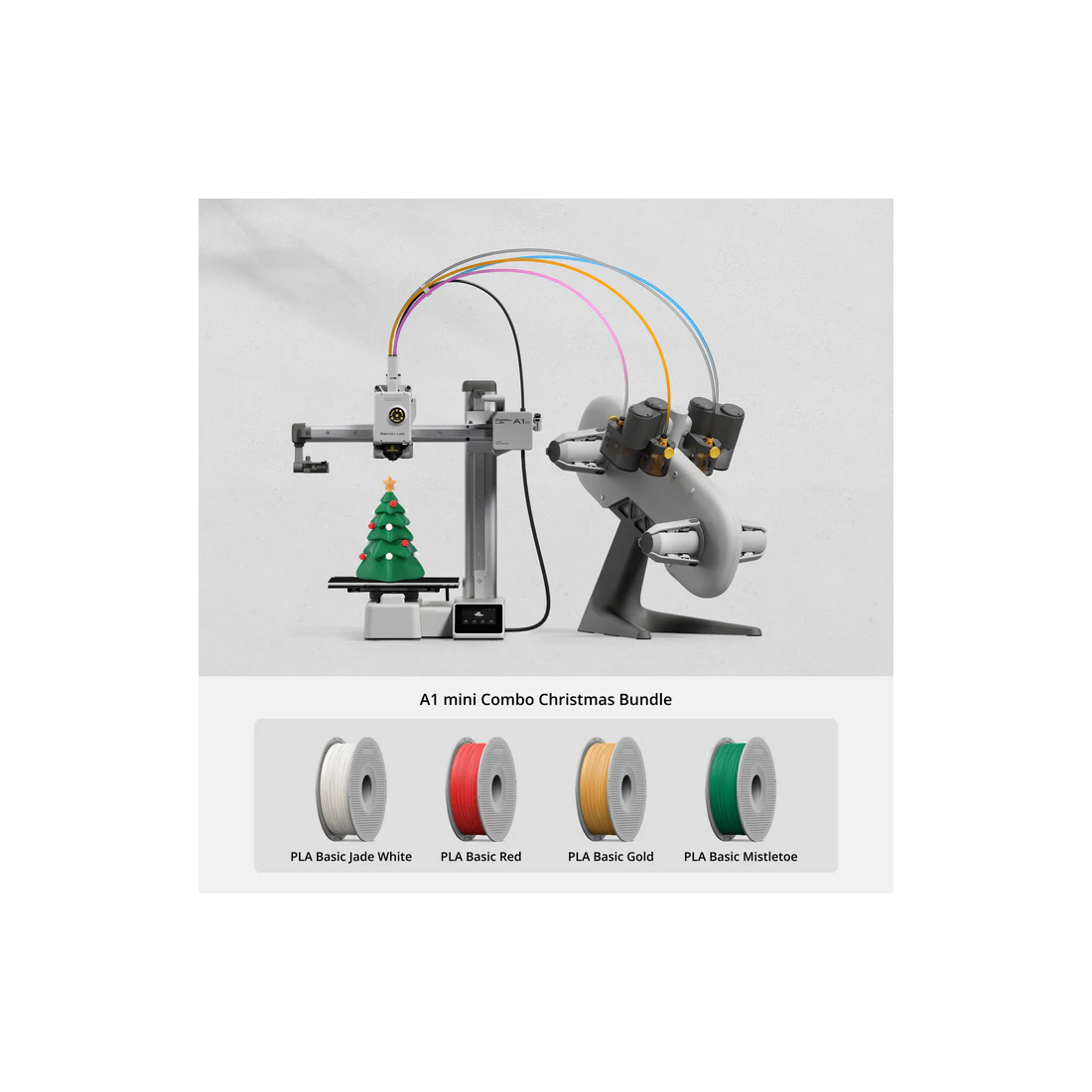 Филаментный 3D принтер Bambu Lab A1 mini-Combo-EU (PF002-M+SA005-EU)