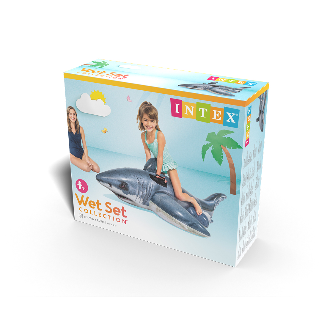 Надувная игрушка Intex 57525NP в форме акулы для плавания