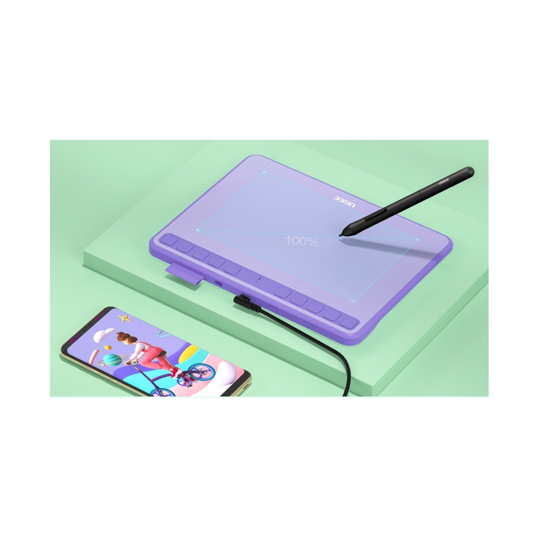 Графический планшет Ugee S640 Purple