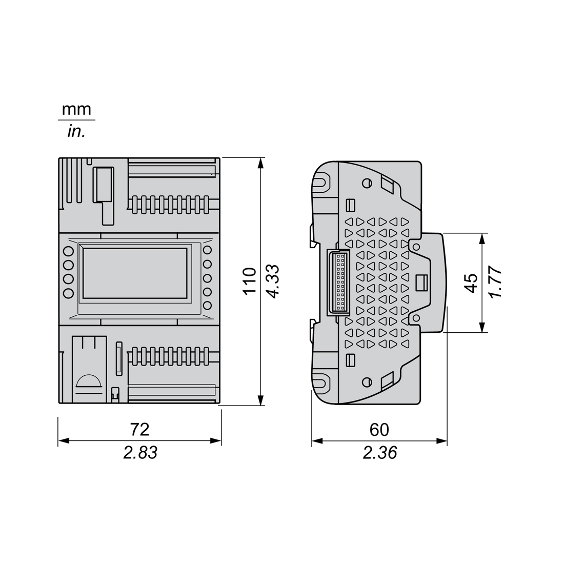 ПЛК М172 SE TM172ODM18R M172 дисплей 18 I/O 2 MODBUS