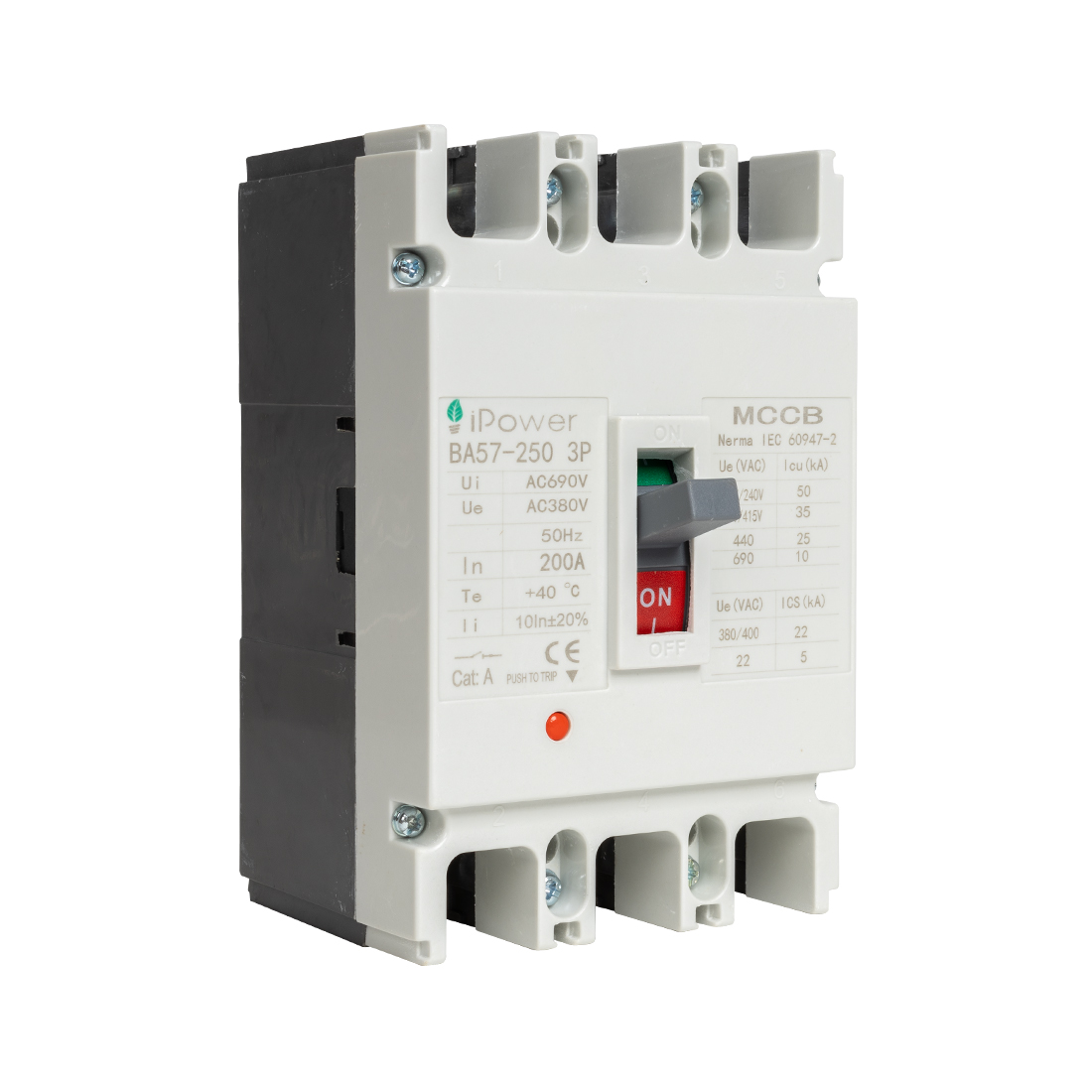 Автоматический выключатель iPower ВА57-250 3P 200A
