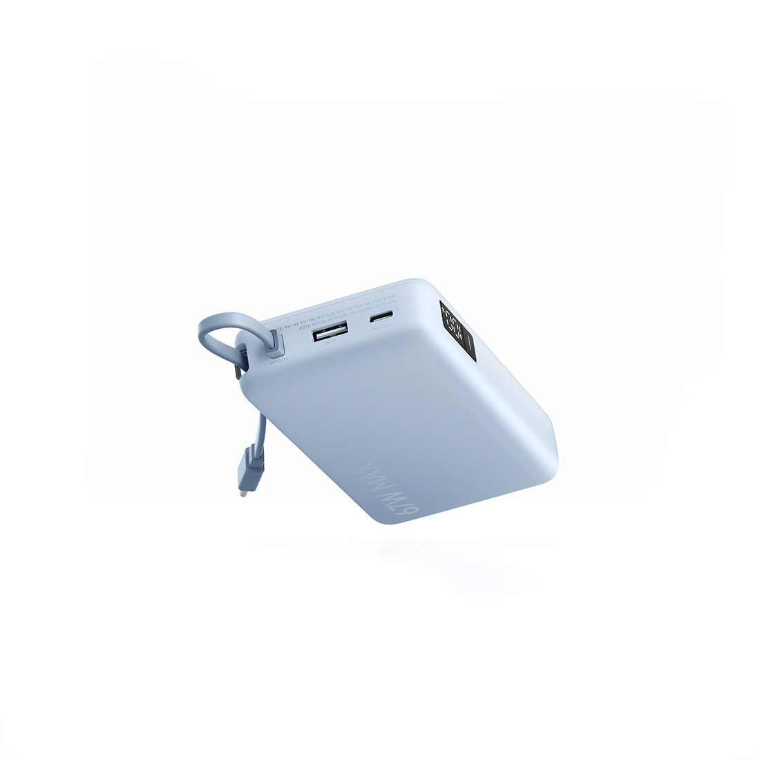 Портативный внешний аккумулятор Xiaomi 67W Power Bank 10000 (Integrated Cable) Ice Blue