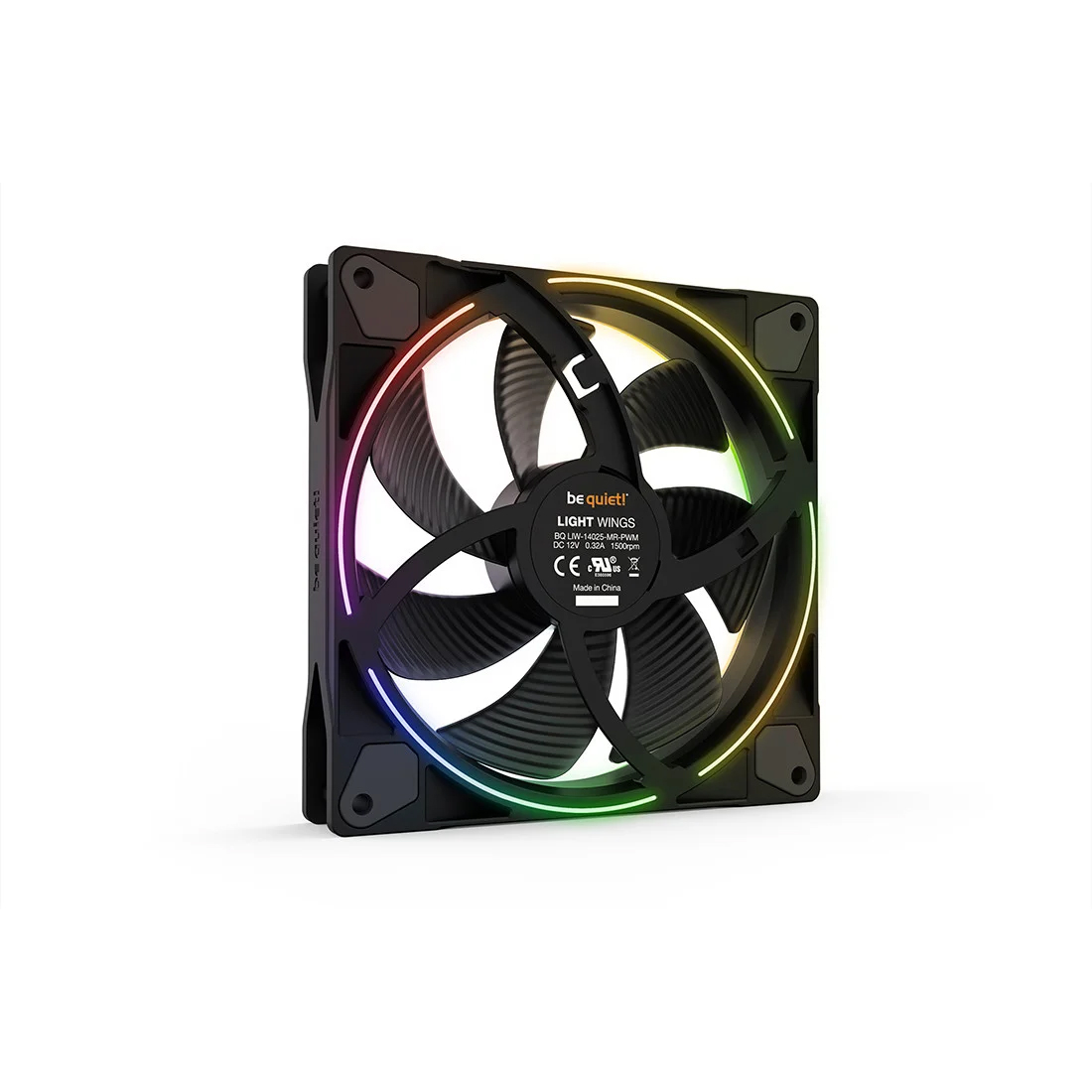 Вентилятор для компьютерного корпуса Bequiet! Light Wings 140mm PWM Reverse Black