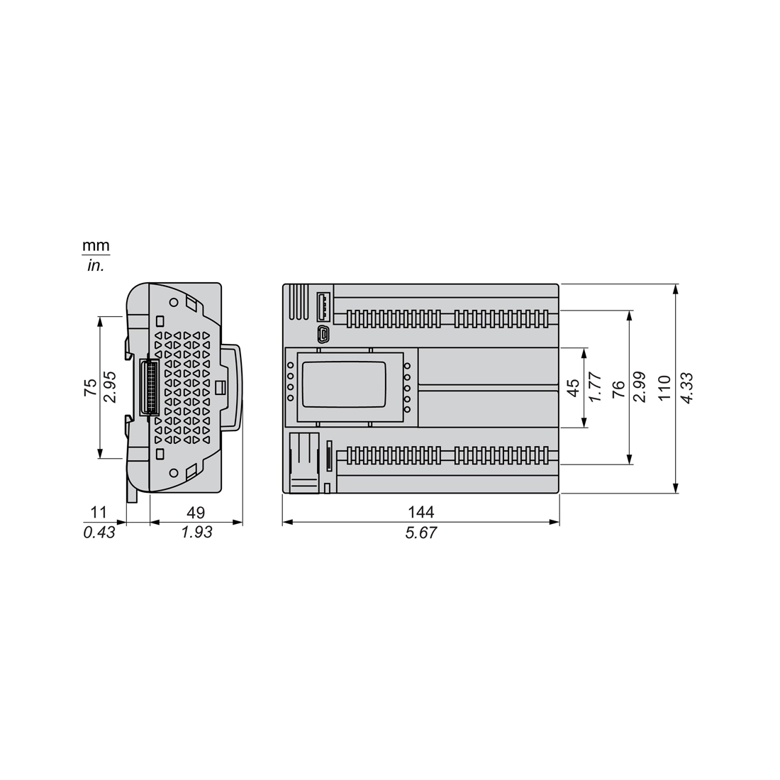 ПЛК М172 SE TM172PDG42RI M172 дисплей 42 I/O ETH 2 RS485